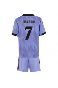 Real Madrid Eden Hazard #7 Babyklær Borte Fotballdrakt til barn 2022-23 Korte ermer (+ Korte bukser)